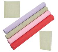 CRASPIRE 4 Colors 51 x 11.8 inch Book Cloth for A4-A8 Book Binding Linen Fabric Surface Paper Backed Red Pink Green Purple Bookcover Books Album Scrapbooking Archival DIY Covering Protector Supplies