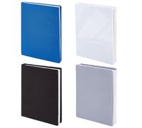 CRASPIRE 4 Colors Stretchable Book Cover Elastic Book Cloth Protector Notebook Wraps Suitable for Most Hardcover Books Jackets Classroom Student Teacher Reusable Washable Gift Blue Black