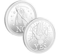 CRASPIRE 4 Pieces Good Luck Coins Lucky Four-leaf Clover Coins Antique Alloy Two-sided Commemorative Coins Engraved Keepsake Gift Set Charm 4cm/1.57inch for Collection, Gift, Souvenir