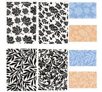 CRASPIRE 4 Style Vintage Flowers Leaf Embossing Folder Maple Plastic Background Template Stencils for Card Making DIY Scrapbooking Paper Craft Album Stamps