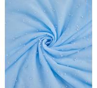 CRASPIRE 4 Yards Pearl Tablecloth Sky Blue Lace Pearl Tulle Fabric Sewing DIY Craft Long Beaded Tulle Dessert Table Cloth Romantic Wedding Veil Tulle Arch Decorations Holiday Birthday Party Decor