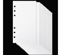 CRASPIRE 40 Sheets A6 Refill Pad Loose-Leaf Refillable Planner Inserts Note Paper Refill Lined Paper 6-Hole Punched for 4-Ring Binder Folder Replace Sticker Collecting Album