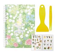 CRASPIRE 40 Sheets Rabbit Sticker Collecting Album Reusable Storage Book with Tweezers Scraper A5 Collection Notebook Release Paper Blank Stickers Organizer Waterproof Cover for Labels Storaging