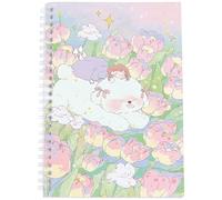 CRASPIRE 40 Sheets Reusable Sticker Collecting Book Album with Tweezers Scraper A5 Blank Stickers Storage Keeper Tulip Dog Cover Coil Notebook Release Paper Books Organizer Holder for Labels Storaging