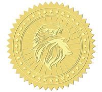 CRASPIRE 408Pcs Eagle Gold Foil Embossed Stickers 2" Bird Self Adhesive Envelopes Seals Sticker Round Labels for Independence Day Invitation Graduation Corporate Certificates Diplomas Gift Wrapping