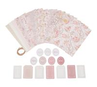 CRASPIRE 40pcs Vintage Flower Scrapbook Paper Pink Rustic Style Origami Paper Floral Pattern Paper Single-Sided Colored Patterned Paper Decorative Craft Paper for Card Making Photo Album Decor