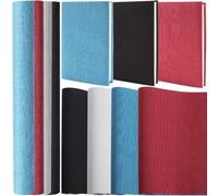 CRASPIRE 4Pcs 130x30cm Linen Book Cloth 4 Color for A4-A8 Books Binding Fabric Surface Paper Backed Bookcover Books Album Scrapbooking Archival DIY Covering Protector Bookcloth Bookbinding Supplies