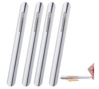 CRASPIRE 4Pcs Server Crumb Cleaner Restaurant Table Scraper Metal Silver Tablecloth Aluminium Cleaning Kitchen Scraper Crumber Sweepers Clips for Restaurant Home Tablecloth Bread Servers Waitresses