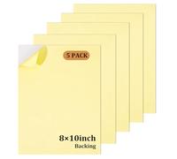 CRASPIRE 5 Pack Sticky Back Mounting Board Photo Frame Backing Board White 8 x 10 Inch Rectangle Cross Stitch Self Adhesive Mounting Paper for Embroidery Cross Stitch Needlework Picture Frame Crafts