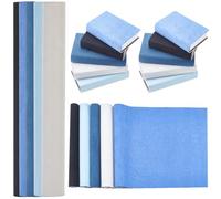 CRASPIRE 5 Rolls Book Cloth for Book Binding 51 x 11.8inch Suede Fabric Surface Paper Backed Bookcover Books Album Blue Black Grey Scrapbooking Archival DIY Covering Protector Bookcloth Bookbinding