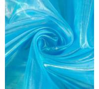 CRASPIRE 5 Yard Sheer Iridescent Organza Fabric Cyan Magic Laser Holographic Gauze Fabric for Costume Curtain Shiny Photography Background for DIY Dress Curtain Background Wedding Party Home