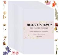 CRASPIRE 50 Sheets Flower Blotting Paper Flower Pressing Paper 29.8x21.2cm Highly Absorbent and Reusable Refill Press Blotter Absorbing Large Sheet for Drying Herbarium DIY Art Craft Supplies