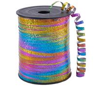 CRASPIRE 500 Yards 3/16" Curling Ribbon Balloon Ribbon Iridescent Shiny Metallic Laser Rainbow Holographic Crimped Thin Balloon String for Gift Wrapping Christmas Halloween Wedding Birthday DIY Decor