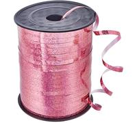 CRASPIRE 500 Yards 3/16" Curling Ribbon Balloon Ribbon Pink Shiny Glitter Metallic Holographic Crimped Thin Balloon String for Gift Wrapping Bow Christmas Halloween Wedding Birthday Festival DIY Decor
