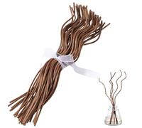 CRASPIRE 50Pcs 11 Inch Wavy Rattan Reed Diffuser Sticks Fragrance Diffuser Brown Replacement Refill Sticks Natural Rattan Fragrance Aromatherapy Volatile RefillEssential Oil Aroma Diffuser