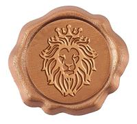 CRASPIRE 50PCS Adhesive Wax Seal Stickers Lion Wax Seal Stickers Wedding Invitation Envelope Seals Vintage Pre-Made Wax Stickers for Birthday Bridal Shower Party Presents Craft Scrapbook Gift