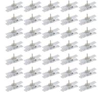 CRASPIRE 50Pcs Clear Push Pin Clips Cork Board Pins Small Mini Plastic Tacks Thumbtacks Clothespin Paperclips Pushpins Accessories Sets for DIY Boards Photos Offices School Art Supplies Crafts