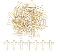 CRASPIRE 50Pcs Cross Paper Clips for Bible Binder Gold Paperclips Clamps Iron Bookmark Clips Colored Bookmark Planner Memo Dispenser Office Supplies School Home File Note Page Sorting Organizing