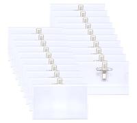 CRASPIRE 50Pcs Pin Style Name Badge Holders Clear Plastic Name Tag Holder with Pins and Clip Horizontal Id Tag with 50 Inserts Badges Sleeve for Conference Meeting Seminar Show Event 3.5x2.2 Inch