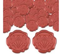 CRASPIRE 50Pcs Red Wax Seal Stickers Dragonfly Diamond Wedding Invitations Envelope Vintage Sealing Label Self Adhesive for Gift Wrapping Birthday Greeting Cards Making Christmas Valentines Day