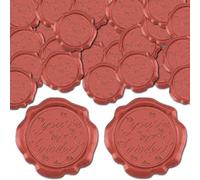 CRASPIRE 50pcs You're Invited Wax Seal Stickers Dark Red Decoration Stickers Rose Vintage Adhesive Envelope Sealing Stickers for Wedding Invitation Envelope Decor Birthday Party Craft Scrapbook DIY