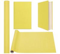 CRASPIRE 51 x 11.8 Inch Lemon Yellow Book Cloth Paper Backed Book Cover Suede Fabric Surface Bookbinding Book Cloth for Book Binding Supplies Scrapbooking Protector Album Adult DIY Crafts