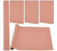 CRASPIRE 51 x 11.8 Inch Linen Book Cloth Book Binding Fabric with Paper Back Polyester Dark Salmon Woven Fabric Cover for Books Album Scrapbooking Archival DIY Covering Bookbinding Protector