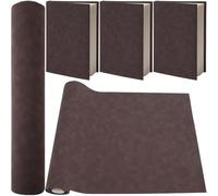 CRASPIRE 51 x 11.8in Book Cloth Fabric Suede Leather Fabric Surface Non-Woven Base Dark Brown for Books Binding Covering Protector A4-A8 Bookcover Album Scrapbooking DIY Bookcloth Bookbinding Supplies