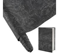 CRASPIRE 55x11.8In Black Bump Texture Faux Leather Pu Fabric Sheet Floral Plain Pattern Printed Soft Embossed Making Sewing Material DIY for Crafts Handbags Furniture Car Wrapping Shoes Belt