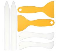 CRASPIRE 6Pcs Bone Folders Paper Creaser Crafts Scoring Folding Creasing Paper Crafting Tool Set Bone Origami Creaser Leather Burnishing Card Making with Plastic Scraper Tool for DIY Supplies Paper