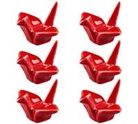 CRASPIRE 6pcs Ceramic Chopstick Stands Red Chopsticks Rests Paper Crane Chopstick Holder Calligraphy Rest Utensil Cutlery Stand for Wedding Dining Table Decor Spoon Tableware