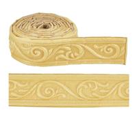 CRASPIRE 7.38FT x 1.97 Inch Crown Molding Peel and Stick Flexible Foam Trim Beige Color Self Adhesive Wallpaper Border 3D Sticky Decorative Wall Edging Foam Baseboard Mirror Border Wall Lines Decor