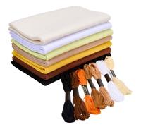 CRASPIRE 7 Colors Felt Fabric Rolls Bundle Yellow Brown Felt Sheets with Cotton Sewing Thread 36x7.87 inch Woven Acrylic Craft Fabric for DIY Craftwork Sewing Patchwork Craft Felt Halloween Christmas