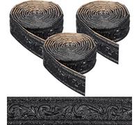 CRASPIRE 7mx4.5cm Peel and Stick Crown Molding Black 3D Self Adhesive Wallpaper Border Flexible Baseboard Trim Mirror Sticky Wall Edging Base Lines Foam for Hotel Home DIY Decor