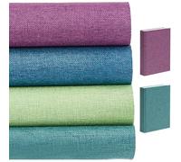 CRASPIRE 8 Sheets 13.7x11.8Inch Book Cloth Bookcover Rectangle Notebook Wraps Hand Books Covers for A5-A8 Books Binding Cloth Fabric Scrapbooking Album DIY Protector Bookcloth Bookbinding 4 Colors