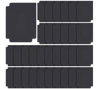 CRASPIRE 80Pcs Plastic Card Divider Sports Card Dividers 3.7" x 2.8" Black Frosted Sorting Paper Storage Boxes Standard Organizer Deck Tray Separator with Tab for Trading Baseball Playing