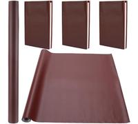 CRASPIRE 80x42cm Faux Leather Book Cloth Dark Red for A3-A8 Books Binding Smooth PU Surface Polyurethane Coated Non-Woven Base Covering Protector Bookcover Album Scrapbooking DIY Bookcloth
