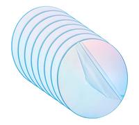 CRASPIRE 8pcs Clear Circle Acrylic 4 Inch Iridescent Acrylic Plates 0.08 Inch Thick Round Acrylic Blanks Acrylic Discs Sheet Transparent Acrylic Panel for Picture Frame Painting DIY Crafts