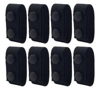 CRASPIRE 8Pcs Duty Belt Keeper Nylon Double Snaps for 2-2.25 inch Wide Tactical Belts Loop Holder Basketweave Black Clips for Police Law Enforcement Accessories Gear Correctional Officer Outdoor Sport