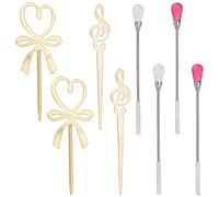 CRASPIRE 8pcs Wax Seal Kit Tool Accessories 3 Style Sealing Wax Stirring Rod to Make The Wax Seal Evenly Heated to Melt Faster for Sealing Wax Warmer and Wax Spoon