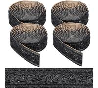 CRASPIRE 9.2mx4.5cm Peel and Stick Crown Molding Black 3D Self Adhesive Wallpaper Border Flexible Baseboard Trim Mirror Sticky Wall Edging Base Lines Foam for Hotel Home DIY Decor