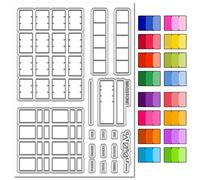 CRASPIRE A5 Color Swatches Clear Stamps Palette Reusable Retro Transparent Silicone Stamp Seals 8.3x5.8Inch for DIY Scrapbooking Supplies Embossing Paper Card Album Decoration Craft Rubber Sheets PVC