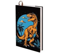 CRASPIRE A5 Dinosaur Paperback Book Sleeve Covers Retro Newspaper Print Book Sleeve Soft Textbooks 12.4x8.8Inch Books Label Strap Textbook Jackets Washable Hardcover Classroom