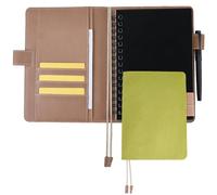 CRASPIRE A6 Velvet Notebook Cover Dark Olive Green Leather Book Sleeve with Card Slots 4.5 x 6.6 Inch PU Envelope Folder Business Briefcase Reusable Leather Portfolio Organizer for Book Lover Gifts