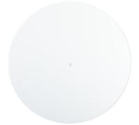 CRASPIRE Acrylic Turntable Mat Support 11.8in White Vinyl LP Record Player Mat Reduces Noise Anti Static Flat Round Protective Records Platter Slipmat Pads for Cleaner Acoustic Sound Support