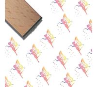 CRASPIRE Angel Fairy Wooden Rubber Stamp 3/5 Inch Star Pattern Mini Small Wood Stamps Reusable Vintage Print for DIY Craft Card Scrapbooking Journaling Albums Card Making Planner Envelope Photo