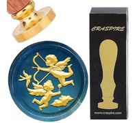 CRASPIRE Angel Wax Seal Stamps Cupid Sealing Wax Stamp Bird Valentine's Day Removable Brass Head with Rosewood Handle for Envelopes Wedding Invitations Cards Letters Wine Gifts Packages Christmas