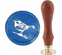 CRASPIRE Bird Wax Seal Stamp Bird Sealing Wax Stamps 30mm Retro Vintage Removable Brass Stamp Head with Wood Handle for Wedding Invitations Halloween Christmas Thanksgiving Gift Packing