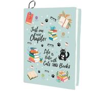 CRASPIRE Black Cat Stretchable Book Cover Animal Stack of Books Washable Reusable Large Nylon Book Protector Elastic Notebook Wraps Suitable for Hardcover Books Classroom Students