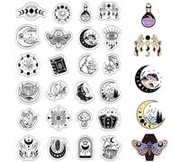 CRASPIRE Boho Tarot Clear Rubber Stamps Magic Moon Phase Crystal Vintage Reusable Transparent Silicone Stamp Seals for DIY Scrapbooking Journaling Card Making Decor Photo Album Decorative
